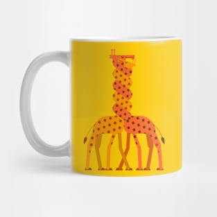 Two Giraffes Love Twisted Neck Mug